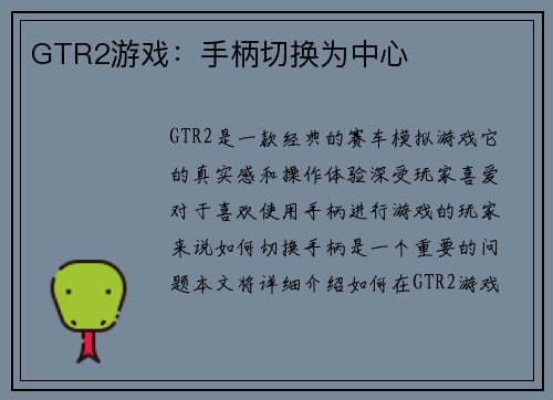 GTR2游戏：手柄切换为中心
